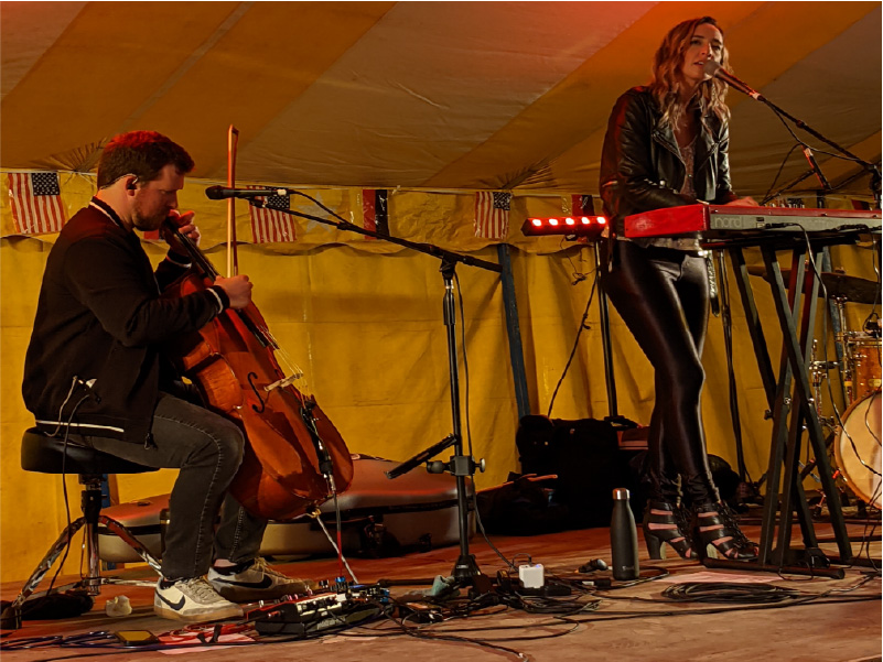 Jenn Bostic and brian sutherland performing stiftungsfest 2021